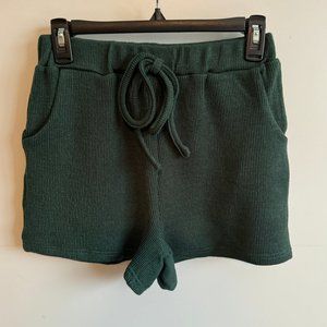 NWT! She & Sky Seaweed Green High Waist Knit Shorts